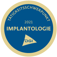 Tätigkeitsschwerpunkt Implantologie 2018 - Siegel der Gesellschaft für Implantologie im Zahn-, Mund- und Kieferbereich e.V.
